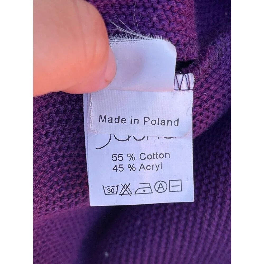 Vintage Jaskar Purple Knit Sweater | Hand Painted Whimsigothic Eclectic Core M